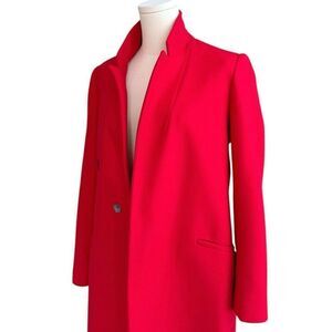 ZARA BASIC NWOT wool mix coat in Red Size M